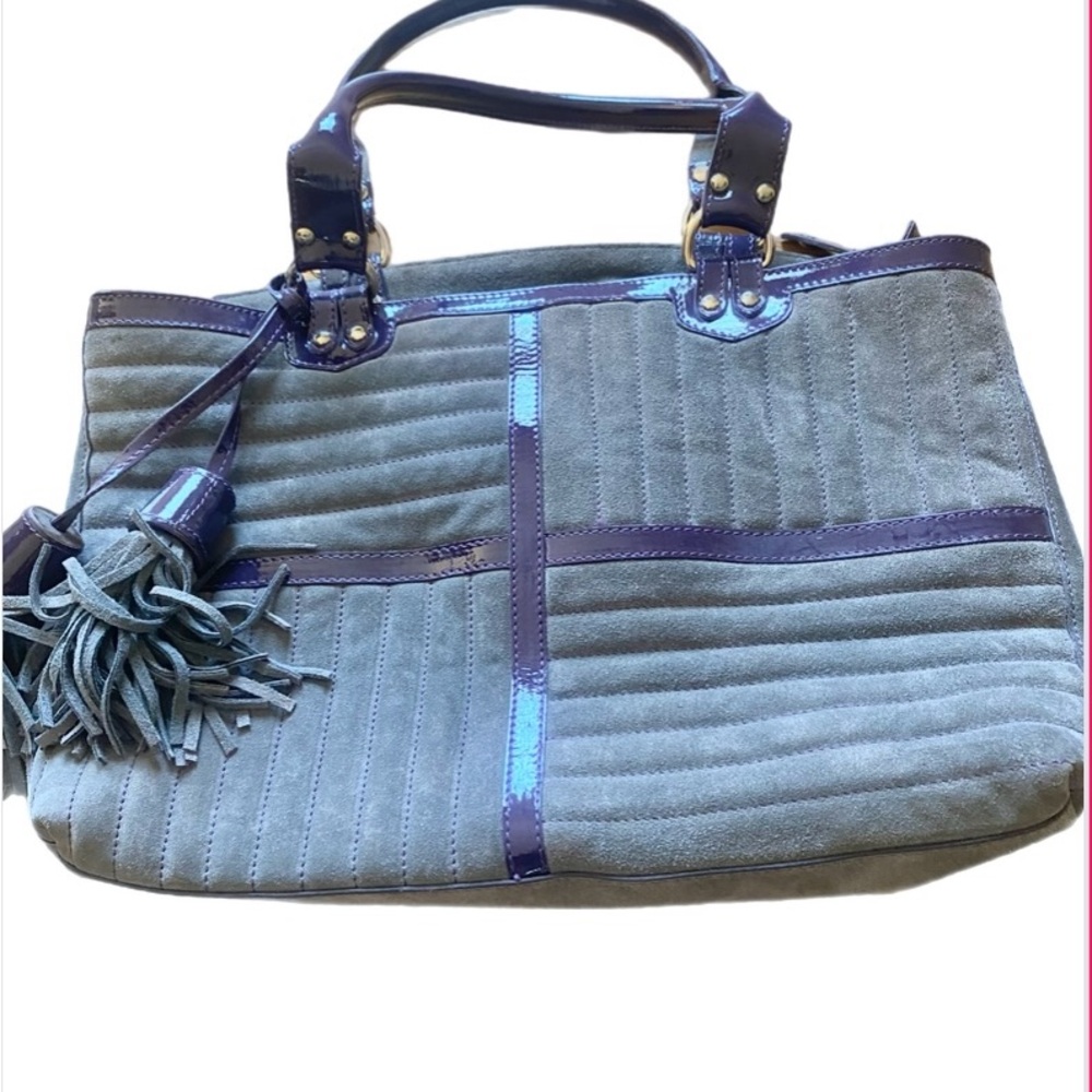Genuine suede bag.
